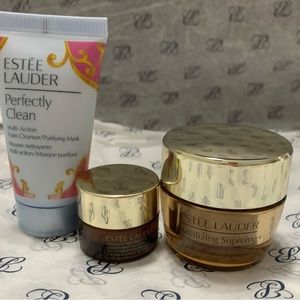 Estée Lauder Revitalizing Supreme .l5 oz, night repair .17 oz, Perfectly clean